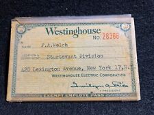 Vintage Westinghouse Electric Sturtevant Division New York Employee Pass picture