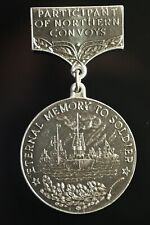 RARE Orig. USSR Soviet Russia PARTICIPANT OF NORTHERN CONVOYS medal badge #1072 picture