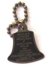 Vtg Schulmerich Carillons Bells & Chimes Keychain FOB Sellersville PA picture