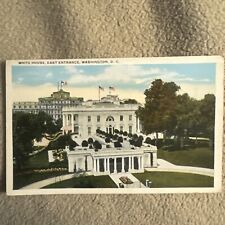 Vintage White House East Entrance Washington DC Postcard 1920s White Border picture