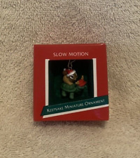 1989 Hallmark Keepsake Slow Motion - Chipmunk On Turtle Miniature Ornament - NIB picture