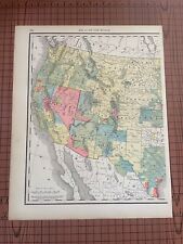 Antique Map Increase Decrease Population United States 1880 to 1890 Rand McNally picture
