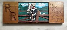 Rare Vintage Roy Rogers Trigger Hand Carved Wooden Sign Large 4 Ft One of a Kind picture