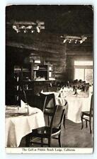 MONTEREY PENINSULA, CA ~ Grill at The LODGE at PEBBLE BEACH c1910s Golf Postcard picture