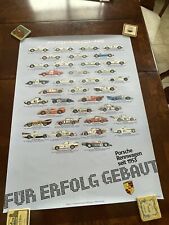 Porsche Rennwagen Racing Poster 1953-1982 Factory Original 30”x40” 936 917 550A picture