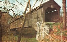 Postcard Old Covered Bridge Meems Bottom Virginia Shenandoah River Built 1893 picture