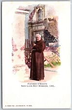 Vtg California CA Father O'Keefe San Luis Rey Mission 1900s Postcard picture