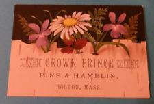 ANTIQUE VICTORIAN TRADE CARD ADVERTISING COLORFUL LINEN COLLARS BOSTON MASS picture