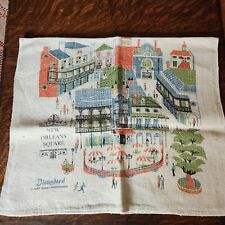 Vintage Disneyland New Orleans Square Tea Towel - 1967 picture