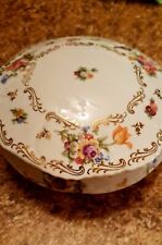 Beautiful Limoges France Jewelry Trinket Porcelain Box With Gold/Florals picture