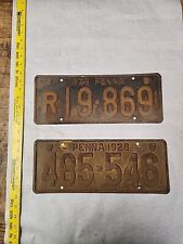 Antique Penna License Plates 1928 $ 1929 picture