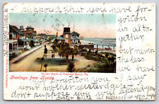 Florida, Goodall Beach At Keatings Casino, Vintage Antique 1905 Postcard Rare picture