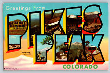 Greetings From Pikes Peak Colorado Co Large Letter Posted Marked 1970 DB  picture