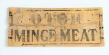 Antique Original Wooden Mince Meat Sign From Mid 1800's Mining Town 15.5