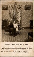 Please Miss give me heaven - telephone call - blue humor 1907 Era RPPC TT1 picture