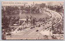 Postcard - Wilshire Boulevard, Los Angeles, California - Conoco, ca. 1940s (E9) picture