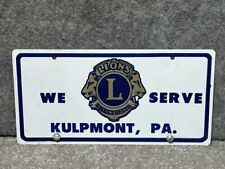 Lions International We Serve Kulpmont Pennsylvania License Plate picture