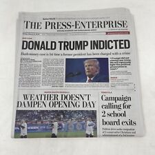 THE PRESS ENTERPRISE  Newspaper Donald Trump Indicted March 31, 2023 Rare Hush picture