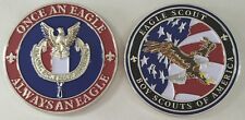 EAGLE SCOUT CHALLENGE COIN Boy Scout Award Gift Once an Eagle Always an Eagle picture