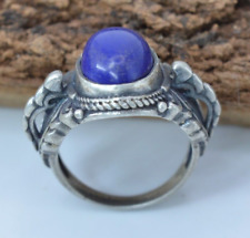 EXTREMELY OLD RARE RING LEGIONARY SILVER ROMAN STYLE BLUE STONE AUTHENTIC picture