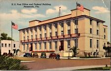 Pensacola Florida U. S. Post Office & Federal Court House POSTED 1947 RARE STAMP picture