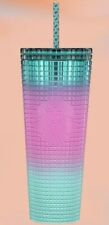 New Starbucks 2024 Limited Edition Valentine's Day Ombré Grid Tumbler 24 oz picture