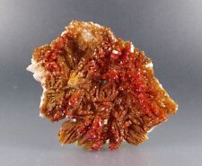 Red Shiny VANADINITE on Barite - Mibladen, Morocco | 88 x 70 x 19 mm #rs picture