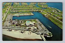 Cape Coral FL-Florida, Aerial Yacht Basin Area, Antique, Vintage c1963 Postcard picture