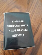 Old Southern Brass 12 Gauge Shotgun Shell Shot Glasses, set of 4 ~3.5”tall picture