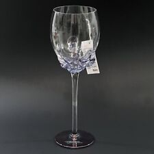 NEW Ion TAMAIAN Art Glass Wine Glass Clear Lavender Applied Art Glass 10 1/8