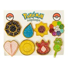 Pokemon Cartoon Anime All 8 SHINY Kanto Gym Badges from Generation 1 for Cosplay picture