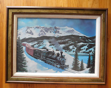 Fogg Train Art Framed  Denver & Rio Grand Western 346 Steam Locomotive picture