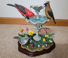 Danbury Mint Spring Gathering By Bob Guge Bird Bath With Flowers picture