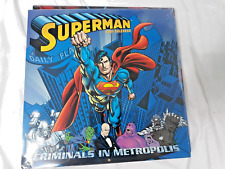 Rare 2001 DC SUPER HERO SUPERMAN Criminals in Metropolis Calendar New Sealed picture