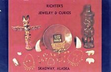 Richter's Jewelry & Curios Skagway Alaska Vintage Chrome Post Card picture