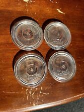 Antique Rare Eureka Glass Canning Lids Lot Of (4) picture