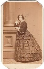CIRCA 1860s CDV SILSBEE CASE & CO LADY IN FANCY DRESS BOSTON MASSACHUSETTS picture