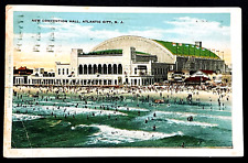 Atlantic City New Jersey New Convention Hall NJ 930 Linen Photo Image Postcard picture