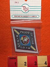 Airplane PILOT OF THE WORLD WOVEN LABEL ( Patch - Ish ) Sew-on 66WB picture