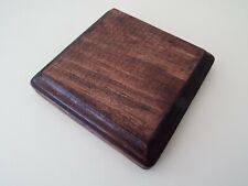 Large Mahogany Finish Square Wood Display Plaque. Display Stand. picture