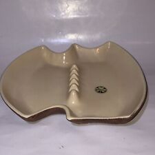 New HUGE Vintage MCM Berkeley Ceramic Glazed Ribbed Base 8005 USA Made Ash Tray picture
