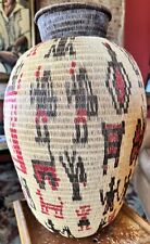 Exquisite Wounaan Handwoven Werregue Palm Basket With Iconic Imagery picture