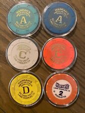 Lot of 6 Roulette Chips from Harrah's Pride Lake Charles, LA picture
