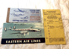 Eastern Air Linrd  Ticket & Baggage Check circa 1950's Vintage Estate Find picture