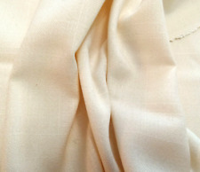 Vintage Linen Weave Fabric 1980s Ivory Synthetic Blend 60