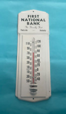 Vintage Metal Thermometer First national Bank 7.5 inch paintsville Kentucky picture
