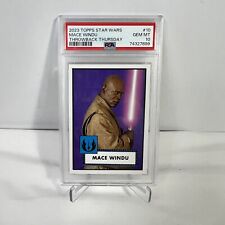 MACE WINDU PSA 10 2023 Topps Star Wars Throwback Thursday TBT #10 C2 picture