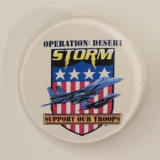 Operation Desert Storm F14 Fighters Support Our Troops Pinback Button picture