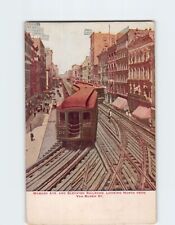 Postcard Wabash Avenue & Elevated Railroad Chicago Illinois USA picture