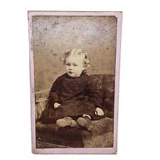  Carte De Visite c.1880s - Curious Baby - Hastings, White, Fisher-Iowa CDV Photo picture